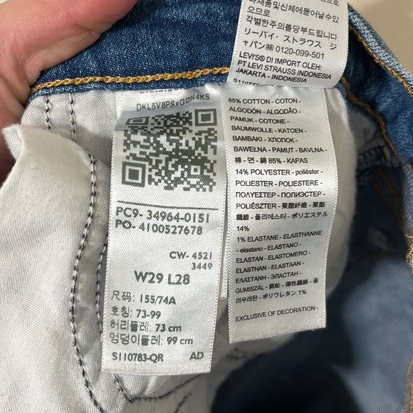 Levi’s Wedgie Straight High Rise Medium Wash Denim Jeans Size 29 - Picture 11 of 11